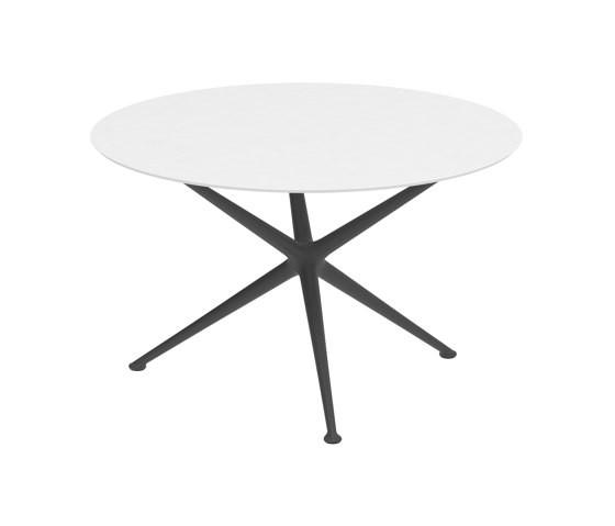 Exes table 120cm round coated aluminium & ceram top | Dining tables | Royal Botania