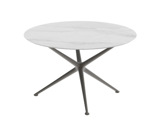 Exes table 120cm round coated aluminium & ceram top | Dining tables | Royal Botania