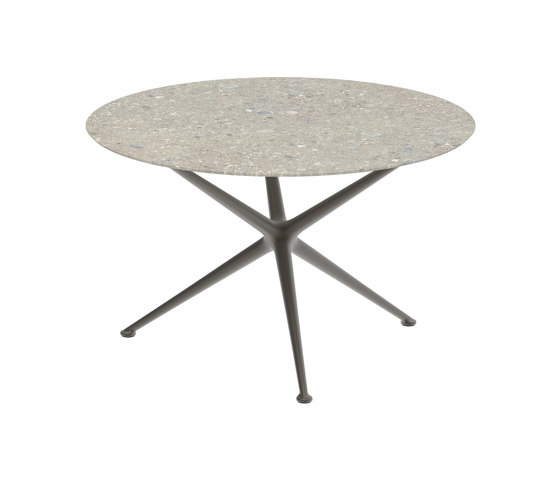 Exes table 120cm round coated aluminium & ceram top | Dining tables | Royal Botania