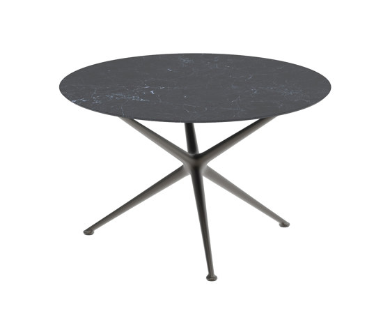 Exes table 120cm round coated aluminium & ceram top | Dining tables | Royal Botania