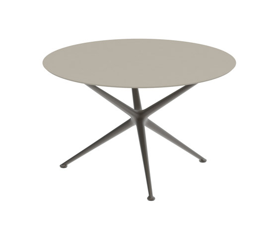 Exes table 120cm round coated aluminium & ceram top | Dining tables | Royal Botania