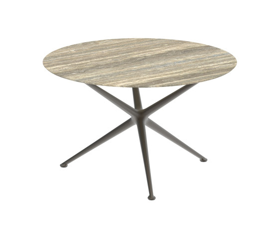 Exes table 120cm round coated aluminium & ceram top | Dining tables | Royal Botania