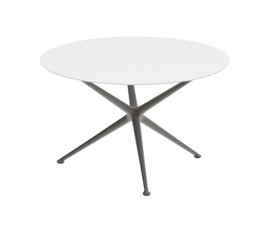 Exes table 120cm round coated aluminium & ceram top | Dining tables | Royal Botania