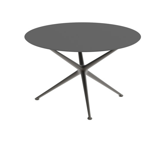 Exes table 120cm round coated aluminium & ceram top | Dining tables | Royal Botania