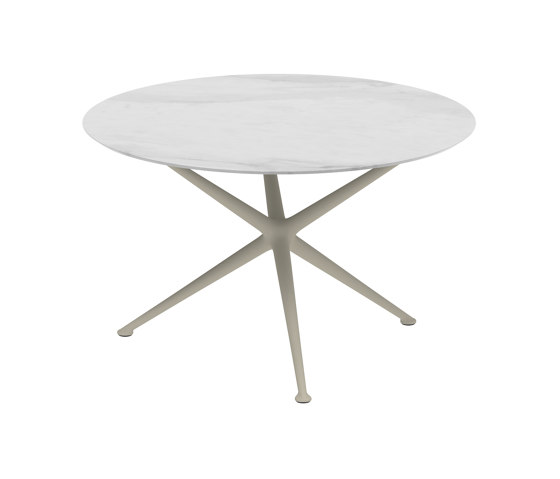 Exes table 120cm round coated aluminium & ceram top | Dining tables | Royal Botania