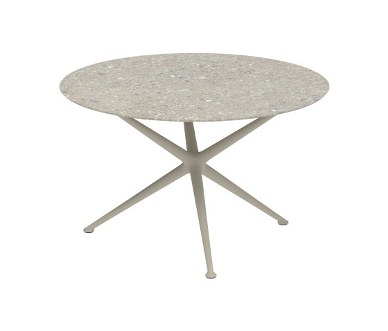 Exes table 120cm round coated aluminium & ceram top | Dining tables | Royal Botania