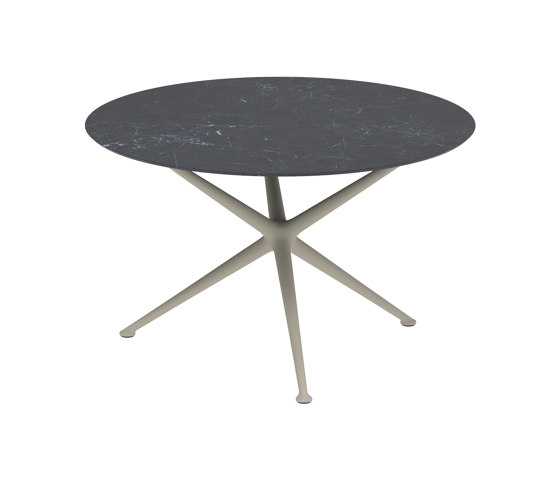 Exes table 120cm round coated aluminium & ceram top | Dining tables | Royal Botania