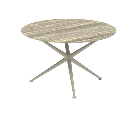 Exes table 120cm round coated aluminium & ceram top | Dining tables | Royal Botania