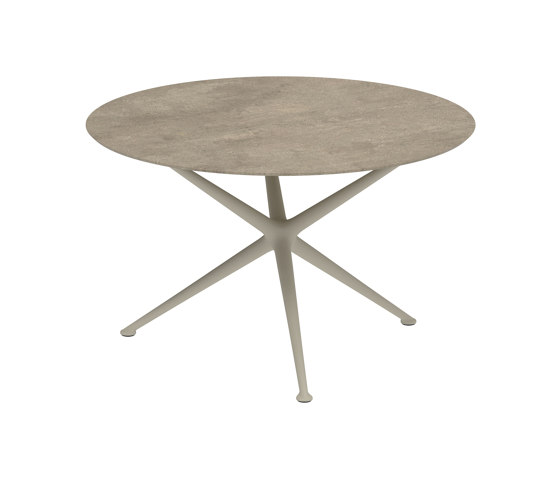 Exes table 120cm round coated aluminium & ceram top | Dining tables | Royal Botania