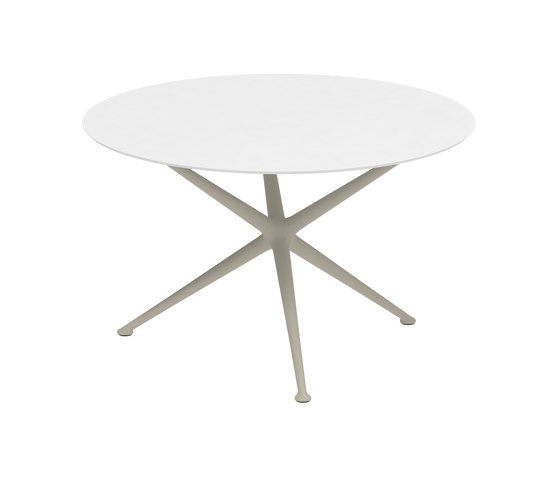 Exes table 120cm round coated aluminium & ceram top | Dining tables | Royal Botania