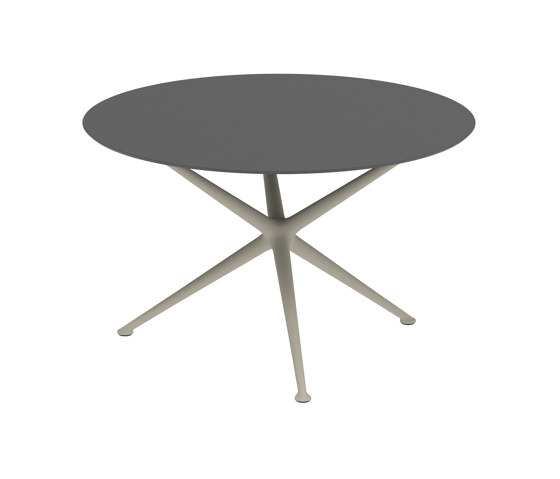 Exes table 120cm round coated aluminium & ceram top | Dining tables | Royal Botania