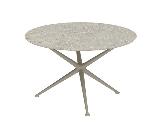 Exes table 120cm round coated aluminium & ceram top | Dining tables | Royal Botania