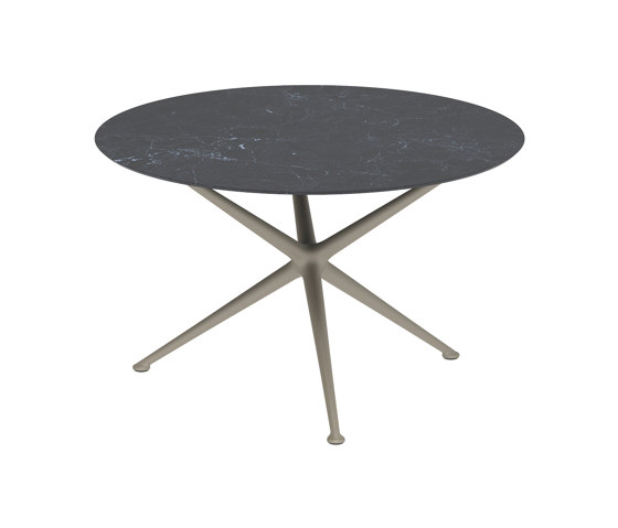 Exes table 120cm round coated aluminium & ceram top | Dining tables | Royal Botania