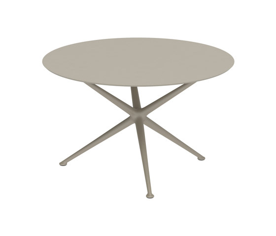 Exes table 120cm round coated aluminium & ceram top | Dining tables | Royal Botania