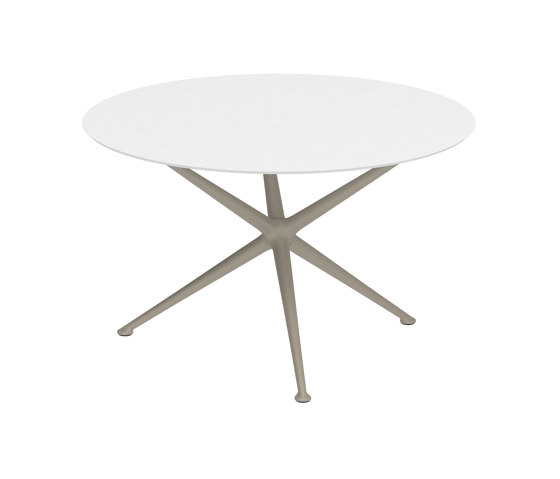 Exes table 120cm round coated aluminium & ceram top | Dining tables | Royal Botania