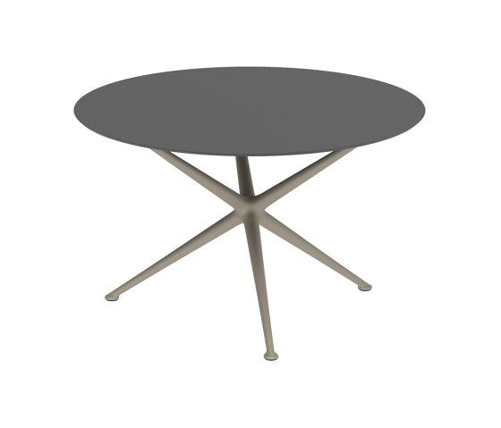 Exes table 120cm round coated aluminium & ceram top | Dining tables | Royal Botania