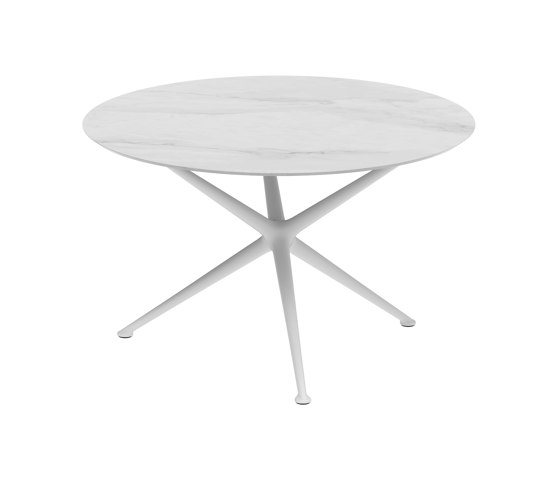 Exes table 120cm round coated aluminium & ceram top | Dining tables | Royal Botania