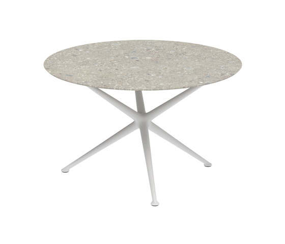 Exes table 120cm round coated aluminium & ceram top | Dining tables | Royal Botania