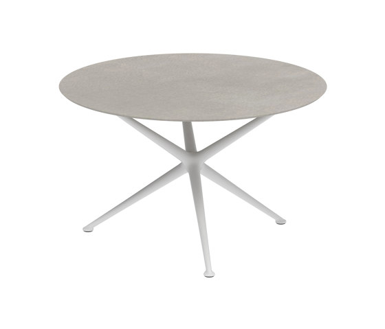 Exes table 120cm round coated aluminium & ceram top | Dining tables | Royal Botania