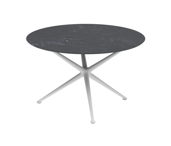 Exes table 120cm round coated aluminium & ceram top | Dining tables | Royal Botania