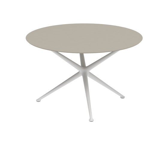 Exes table 120cm round coated aluminium & ceram top | Dining tables | Royal Botania