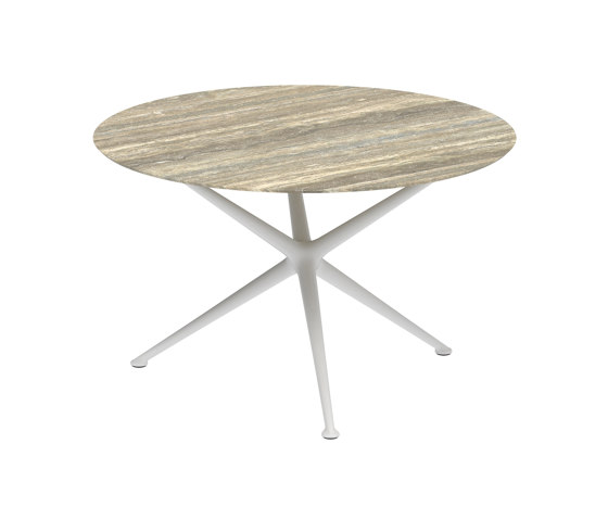 Exes table 120cm round coated aluminium & ceram top | Dining tables | Royal Botania