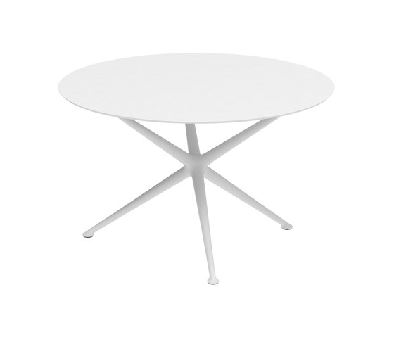 Exes table 120cm round coated aluminium & ceram top | Dining tables | Royal Botania