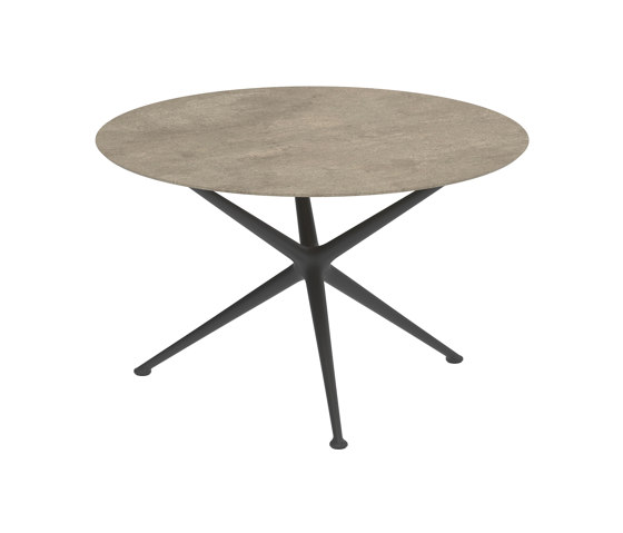 Exes table 120cm round coated aluminium & ceram top | Dining tables | Royal Botania