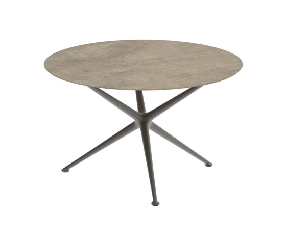 Exes table 120cm round coated aluminium & ceram top | Dining tables | Royal Botania