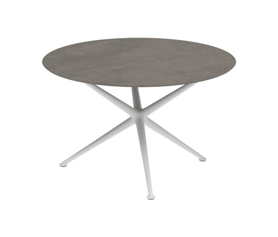 Exes table 120cm round coated aluminium & ceram top | Dining tables | Royal Botania