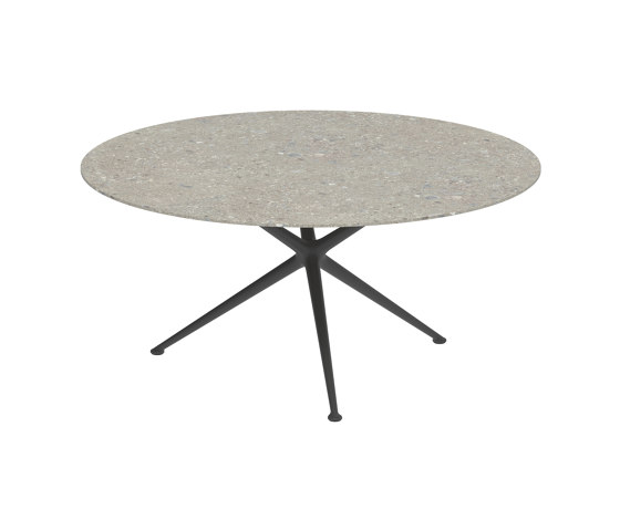 Exes table 160cm round coated aluminium & ceram top | Mesas comedor | Royal Botania