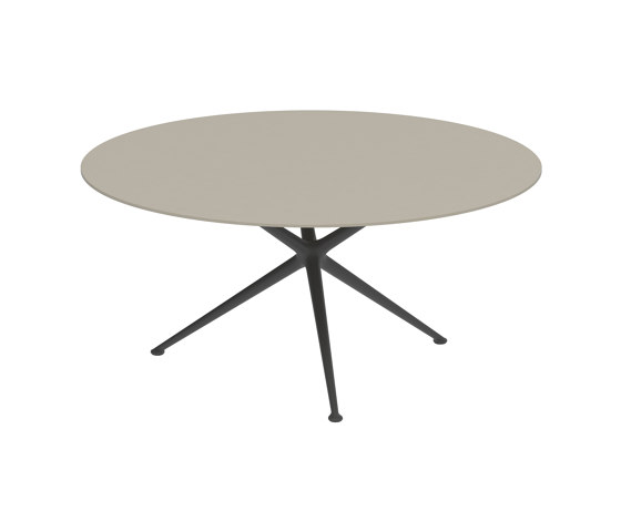 Exes table 160cm round coated aluminium & ceram top | Dining tables | Royal Botania