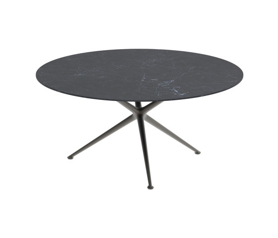 Exes table 160cm round coated aluminium & ceram top | Dining tables | Royal Botania