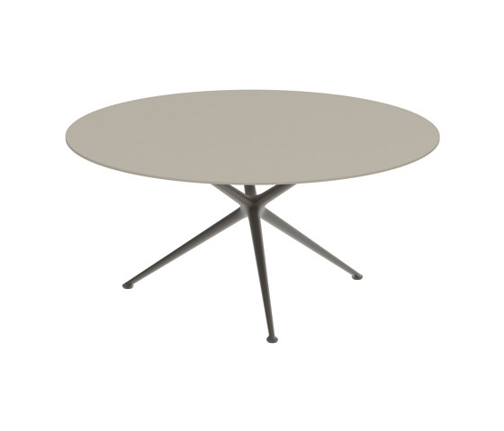 Exes table 160cm round coated aluminium & ceram top | Dining tables | Royal Botania