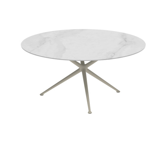 Exes table 160cm round coated aluminium & ceram top | Mesas comedor | Royal Botania