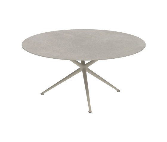 Exes table 160cm round coated aluminium & ceram top | Dining tables | Royal Botania