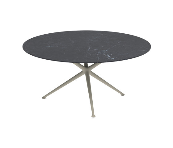 Exes table 160cm round coated aluminium & ceram top | Dining tables | Royal Botania