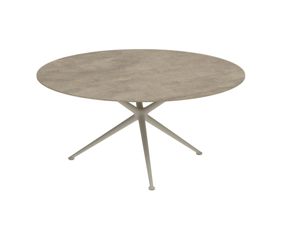 Exes table 160cm round coated aluminium & ceram top | Dining tables | Royal Botania