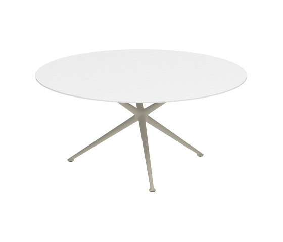 Exes table 160cm round coated aluminium & ceram top | Dining tables | Royal Botania