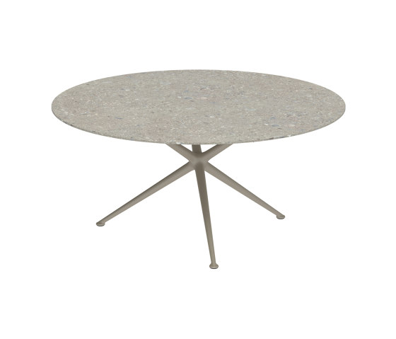 Exes table 160cm round coated aluminium & ceram top | Dining tables | Royal Botania