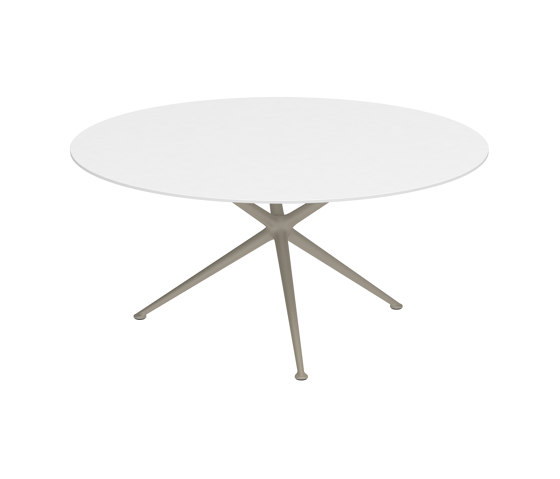 Exes table 160cm round coated aluminium & ceram top | Mesas comedor | Royal Botania