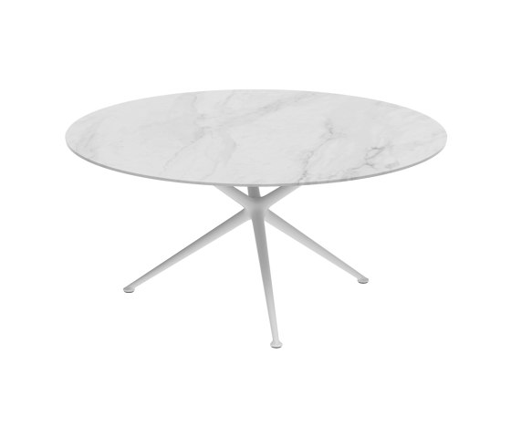 Exes table 160cm round coated aluminium & ceram top | Dining tables | Royal Botania