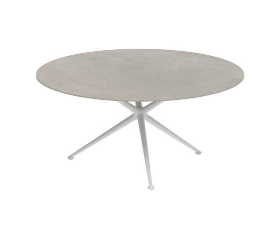 Exes table 160cm round coated aluminium & ceram top | Mesas comedor | Royal Botania