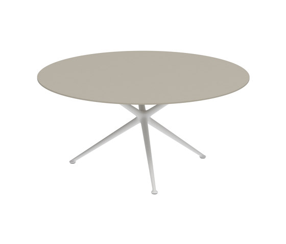 Exes table 160cm round coated aluminium & ceram top | Mesas comedor | Royal Botania