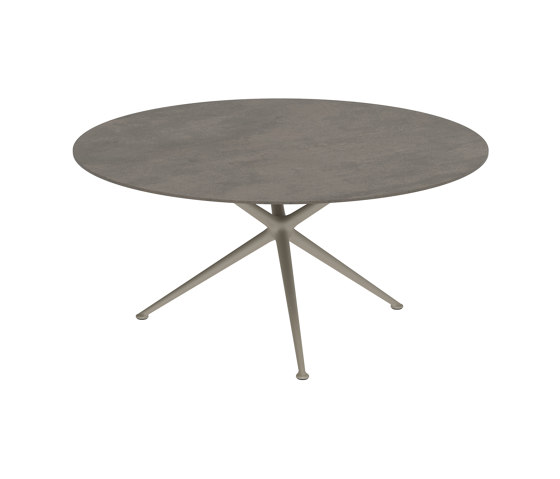 Exes table 160cm round coated aluminium & ceram top | Dining tables | Royal Botania