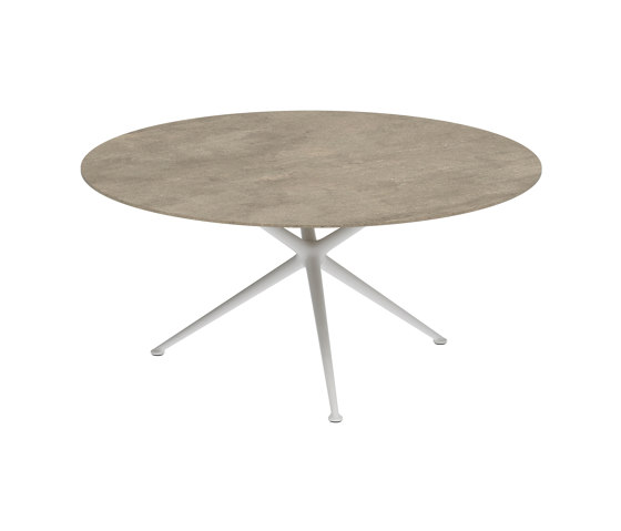 Exes table 160cm round coated aluminium & ceram top | Mesas comedor | Royal Botania