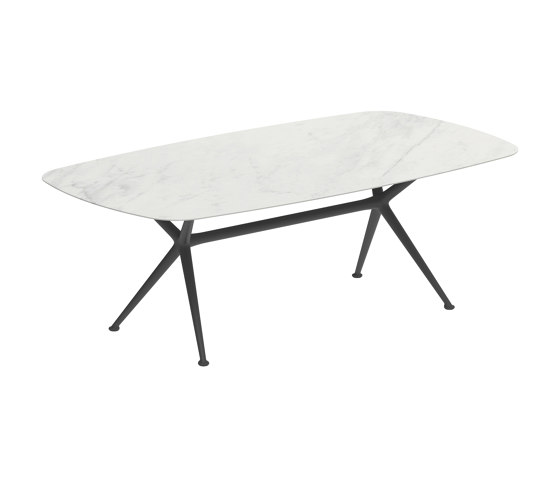 Exes table 220x120cm coated aluminium & plateau en céramique | Tables de repas | Royal Botania