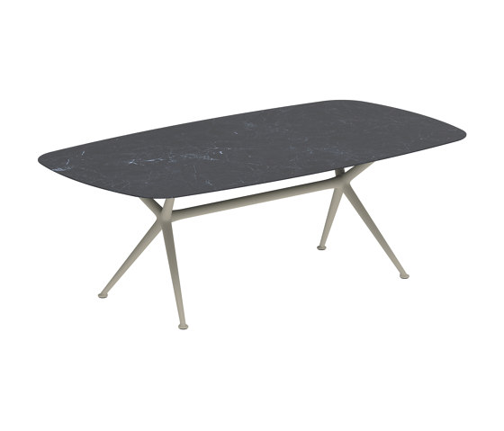 Exes table 220x120cm coated aluminium & ceram top | Tavoli pranzo | Royal Botania