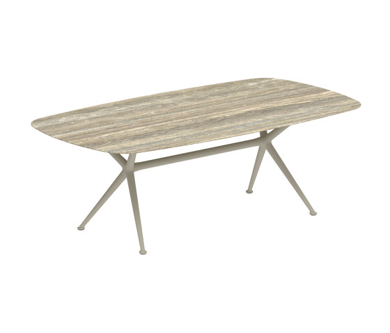 Exes table 220x120cm coated aluminium & ceram top | Mesas comedor | Royal Botania