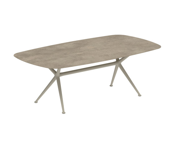 Exes table 220x120cm coated aluminium & plateau en céramique | Tables de repas | Royal Botania